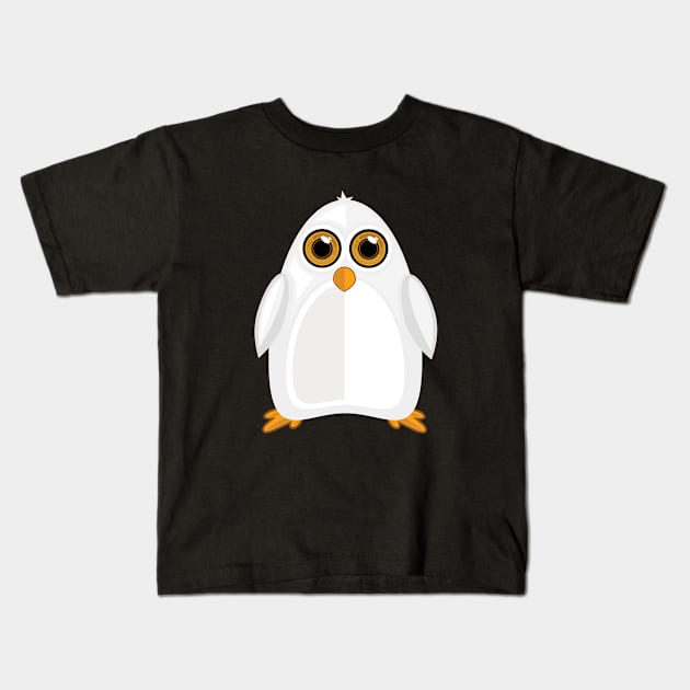 White Penguin Kids T-Shirt by adamzworld